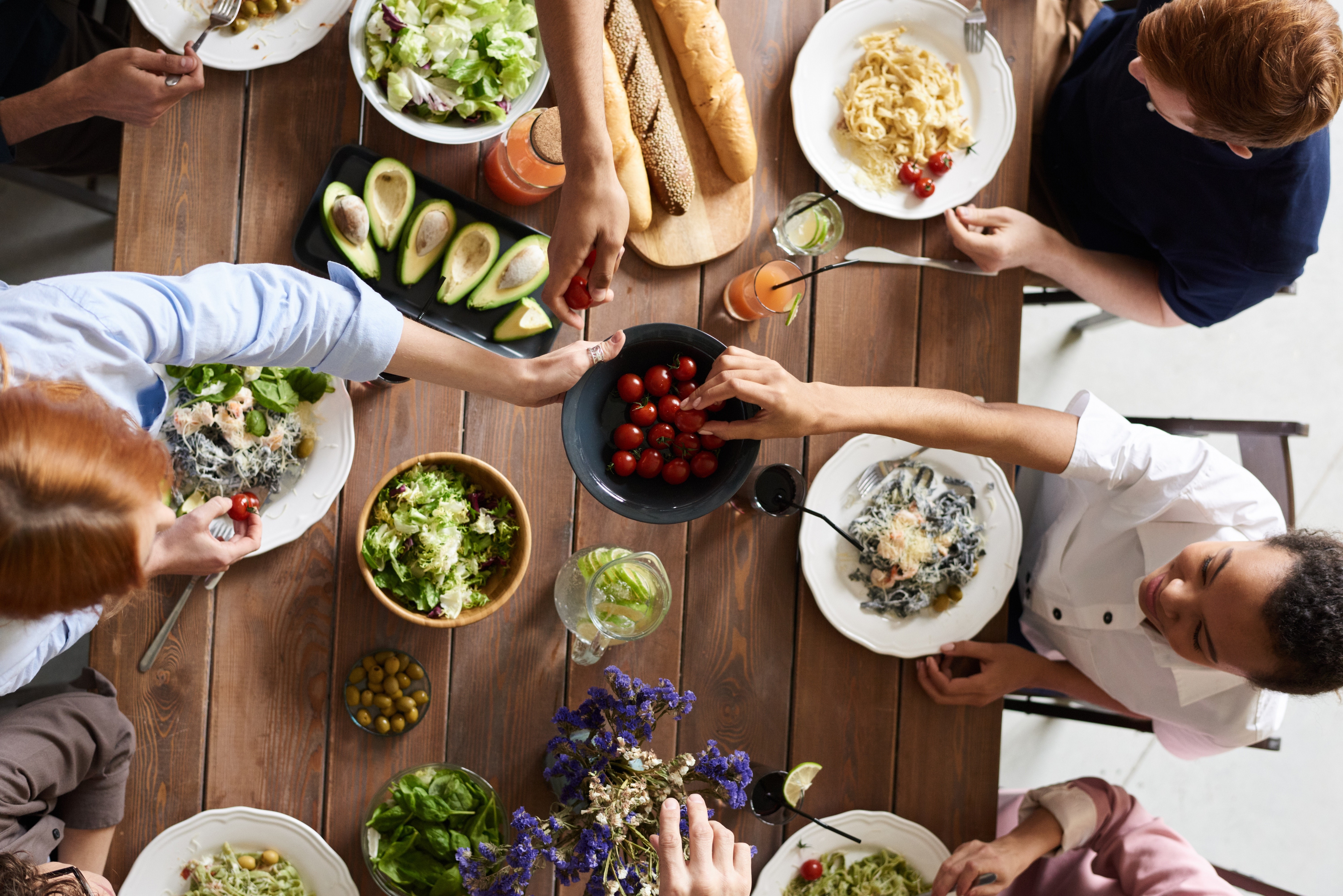 Hold food. Food Behavior. Eating Habits in Chechens.